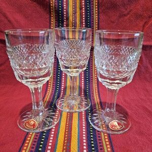 Bohemia Czechoslovakia Over 24% PDO Lead Crystal Glass Trio